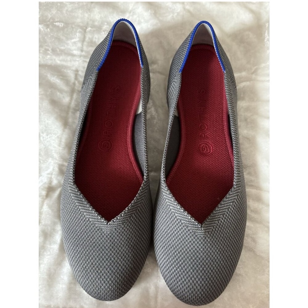 Rothy's Gray Women's The Flat Round Toe Flats Size 10 Corpcore Preppy EUC
